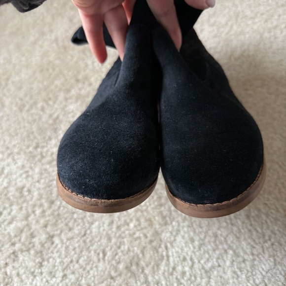 TOMS Laurel Black Suede Ankle Booties size 7.5 - Picture 8 of 9